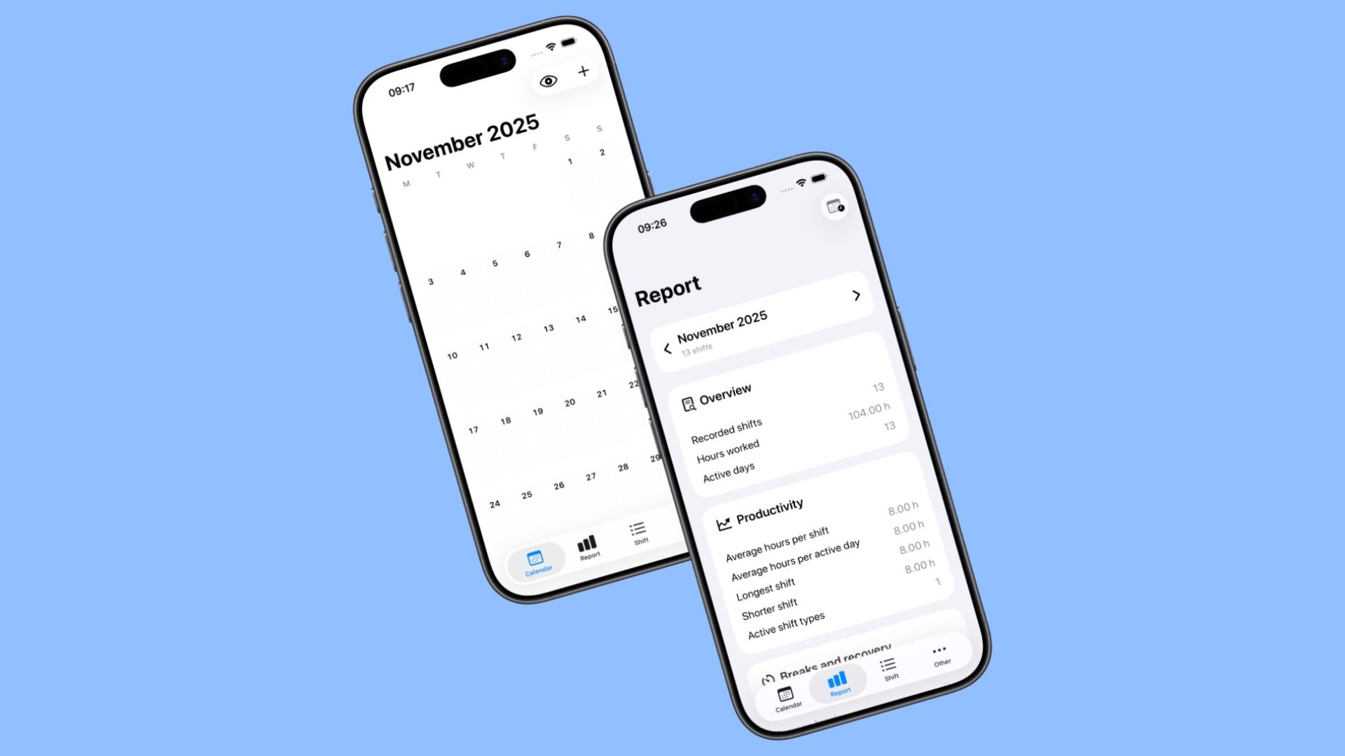 Screenshot Turnista 3.3 con nuovo design Glass
