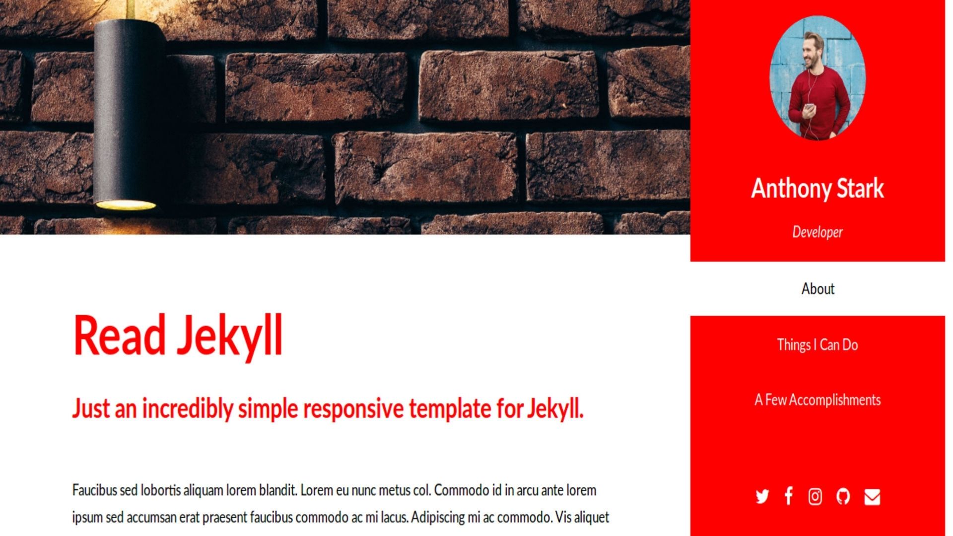 Read jekyll theme